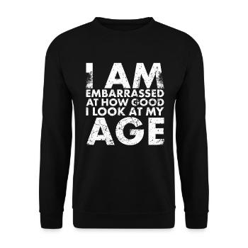 I'm embarrassed at how well I use my for grow - Unisex Sweatshirt - black - Front - Alina (178cm) & Michal (187cm)