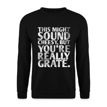 Das Mag Kitschig Klingen, Aber Sie Sind Wirklich - Unisex Pullover - Schwarz - Vorne - Alina (178cm) & Michal (187cm)