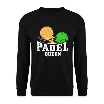 Padel Queen Padelschläger Ball Design Für Padel - Unisex Pullover - Schwarz - Vorne - Alina (178cm) & Michal (187cm)