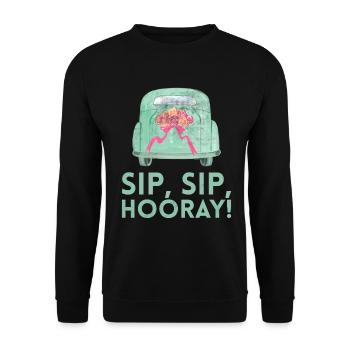 Sip Sip Hurra Marriage Design For Bride Groom - Unisex Sweatshirt - black - Front - Alina (178cm) & Michal (187cm)
