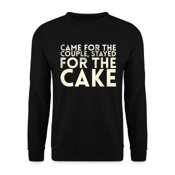 Came for the couple, stayed for the bride, the - Unisex Sweatshirt - black - Front - Alina (178cm) & Michal (187cm)