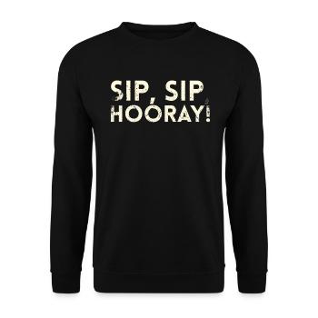 Sip Sip Hurra Marriage Draft For Bridal Groom - Unisex Sweatshirt - black - Front - Alina (178cm) & Michal (187cm)