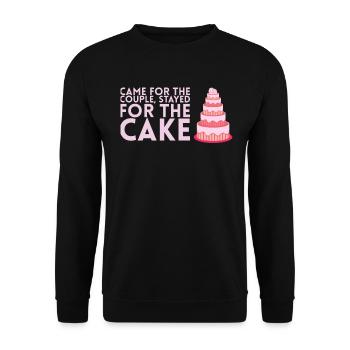 Came for the couple, stayed for the bride, the - Unisex Sweatshirt - black - Front - Alina (178cm) & Michal (187cm)