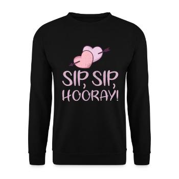 Sip Sip Hurra Marriage Draft For Bridal Groom - Unisex Sweatshirt - black - Front - Alina (178cm) & Michal (187cm)