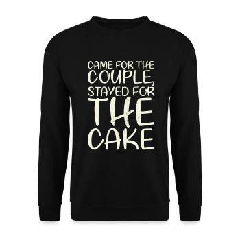 Came for the couple, stayed for the bride, the - Unisex Sweatshirt - black - Front - Alina (178cm) & Michal (187cm)