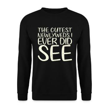 Le couple de mariés le plus doux que j’ai jamais fait pour la mariée - Sweat-shirt Unisexe - noir - Devant - Alina (178cm) & Michal (187cm)