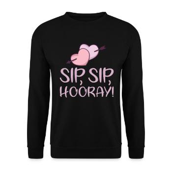 Sip Sip Hurra Marriage Draft For Bridal Groom - Unisex Sweatshirt - black - Front - Alina (178cm) & Michal (187cm)