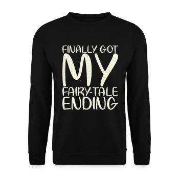 Enfin mon conte de fées-fin-mariage-design - Sweat-shirt Unisexe - noir - Devant - Alina (178cm) & Michal (187cm)