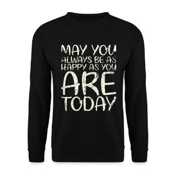Puissent-ils toujours être aussi heureux que pour le - Sweat-shirt Unisexe - noir - Devant - Alina (178cm) & Michal (187cm)