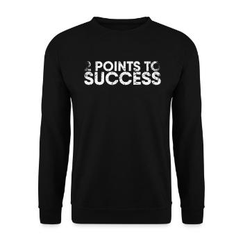 2 Punkte Zum Erfolg Für Badmintonspieler Bzw - Unisex Pullover - Schwarz - Vorne - Alina (178cm) & Michal (187cm)