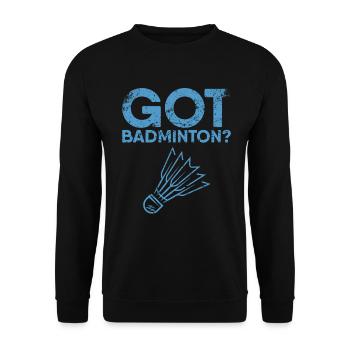 Got Badminton for Badminton Players or Badminton - Unisex Sweatshirt - black - Front - Alina (178cm) & Michal (187cm)