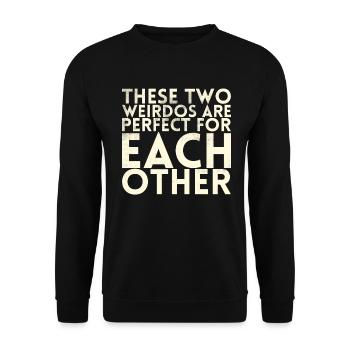 These two weirdos are perfect for the bride - Unisex Sweatshirt - black - Front - Alina (178cm) & Michal (187cm)