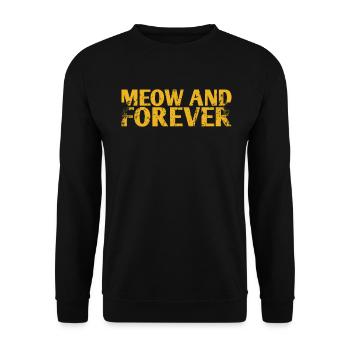 Meow and Forever Marriage Design for the Bride and - Unisex Sweatshirt - black - Front - Alina (178cm) & Michal (187cm)