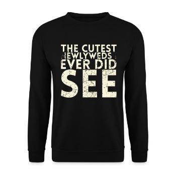Le couple de mariés le plus doux que j’ai jamais fait pour la mariée - Sweat-shirt Unisexe - noir - Devant - Alina (178cm) & Michal (187cm)