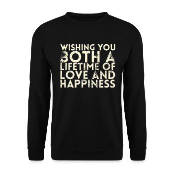 I wish you both a lifetime of love for - Unisex Sweatshirt - black - Front - Alina (178cm) & Michal (187cm)