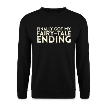 Enfin mon conte de fées-fin-mariage-design - Sweat-shirt Unisexe - noir - Devant - Alina (178cm) & Michal (187cm)