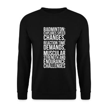 Le badminton étudie les changements de vitesse - Sweat-shirt Unisexe - noir - Devant - Alina (178cm) & Michal (187cm)