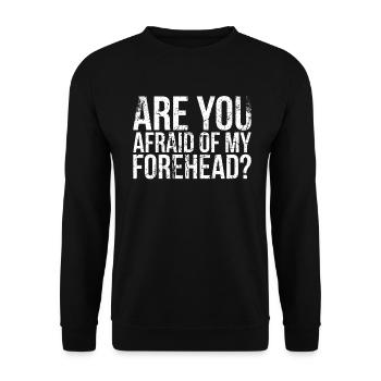 Avez-vous peur de mon design de front pour le tennis? - Sweat-shirt Unisexe - noir - Devant - Alina (178cm) & Michal (187cm)