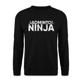 Badminton is faster than tennis for badminton - Unisex Sweatshirt - black - Front - Alina (178cm) & Michal (187cm)