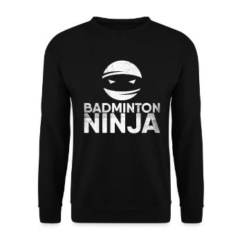 Badminton Ninja pour les joueurs de badminton ou - Sweat-shirt Unisexe - noir - Devant - Alina (178cm) & Michal (187cm)