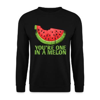 They Are One In A Melon Marriage Design For The - Unisex Sweatshirt - black - Front - Alina (178cm) & Michal (187cm)