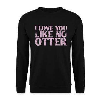 Je t’aime comme pas de conception de mariage de loutre pour le - Sweat-shirt Unisexe - noir - Devant - Alina (178cm) & Michal (187cm)