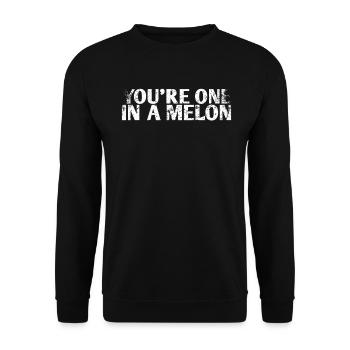 They Are One In A Melon Marriage Design For The - Unisex Sweatshirt - black - Front - Alina (178cm) & Michal (187cm)