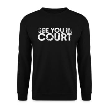 Rendez-vous au tribunal pour les joueurs de badminton - Sweat-shirt Unisexe - noir - Devant - Alina (178cm) & Michal (187cm)