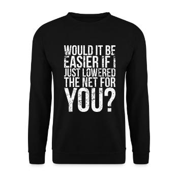 Serait-ce plus facile si je ne faisais que pour le badminton - Sweat-shirt Unisexe - noir - Devant - Alina (178cm) & Michal (187cm)