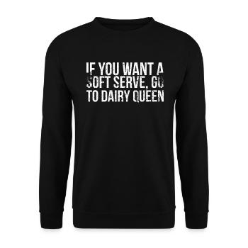 Si vous voulez un service moelleux, allez - Sweat-shirt Unisexe - noir - Devant - Alina (178cm) & Michal (187cm)