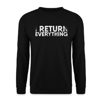 Je donne tout en retour pour les joueurs de badminton ou - Sweat-shirt Unisexe - noir - Devant - Alina (178cm) & Michal (187cm)