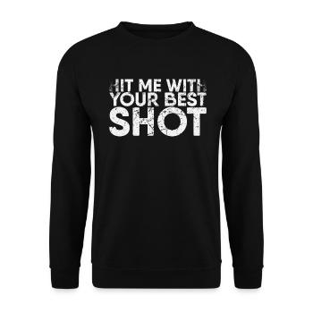 Beat me with your best blow for - Unisex Sweatshirt - black - Front - Alina (178cm) & Michal (187cm)