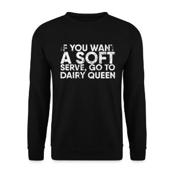 Si vous voulez un service moelleux, allez - Sweat-shirt Unisexe - noir - Devant - Alina (178cm) & Michal (187cm)