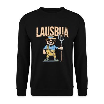 Lausbua - Unisex Pullover - Schwarz - Vorne - Alina (178cm) & Michal (187cm)