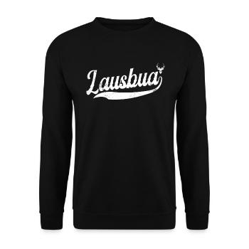 Lausbua - Unisex Pullover - Schwarz - Vorne - Alina (178cm) & Michal (187cm)