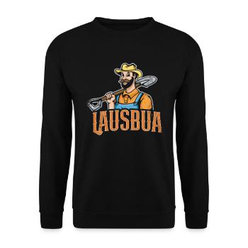 Lausbua - Unisex Pullover - Schwarz - Vorne - Alina (178cm) & Michal (187cm)