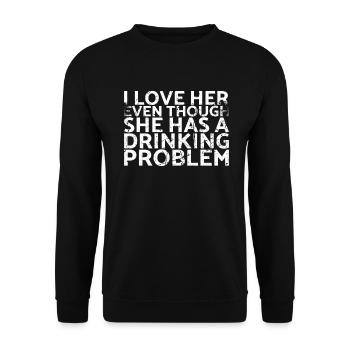 I love it even though it stands for muscle cars - Unisex Sweatshirt - black - Front - Alina (178cm) & Michal (187cm)