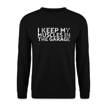 Je garde mes muscles pour les muscle cars dans le - Sweat-shirt Unisexe - noir - Devant - Alina (178cm) & Michal (187cm)