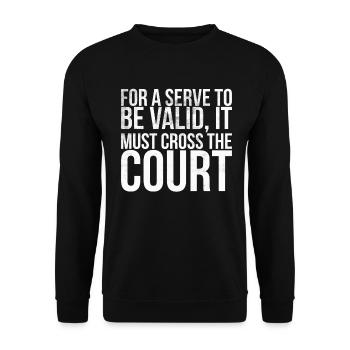 For a surcharge to be valid, it must be crossed - Unisex Sweatshirt - black - Front - Alina (178cm) & Michal (187cm)
