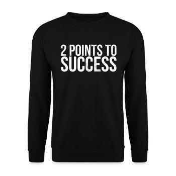 2 Punkte Zum Erfolg Für Badmintonspieler Bzw - Unisex Pullover - Schwarz - Vorne - Alina (178cm) & Michal (187cm)