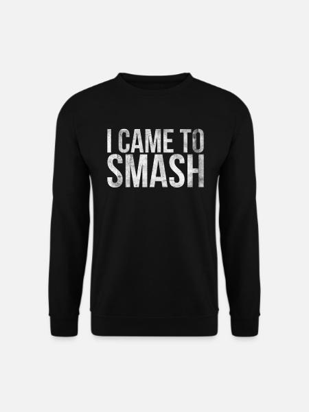 Ich Bin Gekommen, Um Für Badmintonspieler Oder - Unisex Pullover - Schwarz