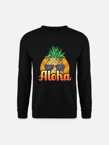 Aloha-ananas-sonnenuntergang-entwurf Für - Unisex Pullover - Schwarz