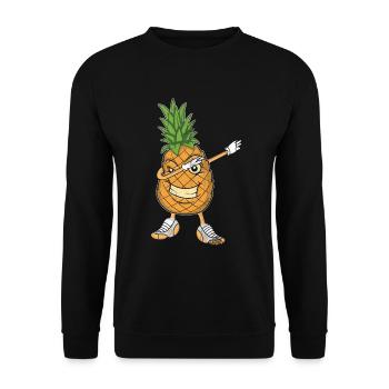 Dabbing pineapple design For beach lovers - Unisex Sweatshirt - black - Front - Alina (178cm) & Michal (187cm)