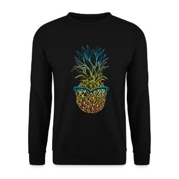 Pineapple Sunglasses Design For Beach Lovers - Unisex Sweatshirt - black - Front - Alina (178cm) & Michal (187cm)