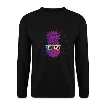Pineapple Sunglasses Design For Beach Lovers - Unisex Sweatshirt - black - Front - Alina (178cm) & Michal (187cm)