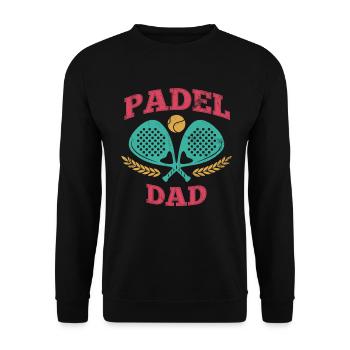 Padel Papa Padel Raquette Ball Design Pour Padel - Sweat-shirt Unisexe - noir - Devant - Alina (178cm) & Michal (187cm)