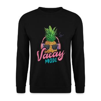 Vacay Fashion Pineapple Design For Beach Lovers - Unisex Sweatshirt - black - Front - Alina (178cm) & Michal (187cm)