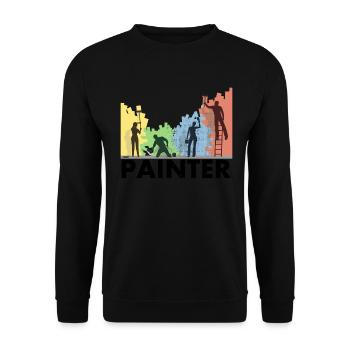 Maler-dekorateur-design Pour les peintres-artistes - Sweat-shirt Unisexe - noir - Devant - Alina (178cm) & Michal (187cm)