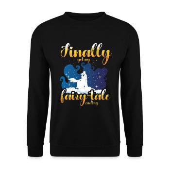 Finally My Fairytale End of Marriage Design - Unisex Sweatshirt - black - Front - Alina (178cm) & Michal (187cm)
