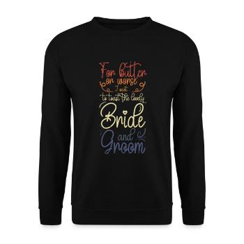 Für Butter Oder Schlimmeres Möchte Ich Auf Die - Unisex Pullover - Schwarz - Vorne - Alina (178cm) & Michal (187cm)